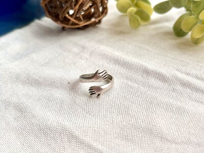 Give Me A Hug Ring Adjustable Mood Ring Dainty Wrap Ring